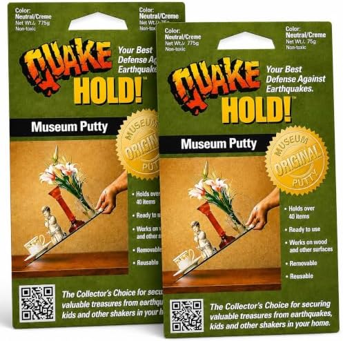 QuakeHold! 88113 Museum Putty 2.64 oz, Neutral/Crème Adhesive (2-Pack)