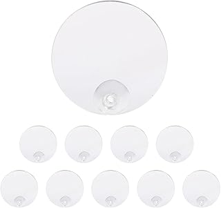 Mipcase 10pcs Betta Training Mirror Wall Mirror Decor Suction Cup Toys Small Fish Tank Decor Tank Mirror Paula Exercise Mirror Glass Fish Tank Single Side Betta Mirrors Betta Tank Mirrors