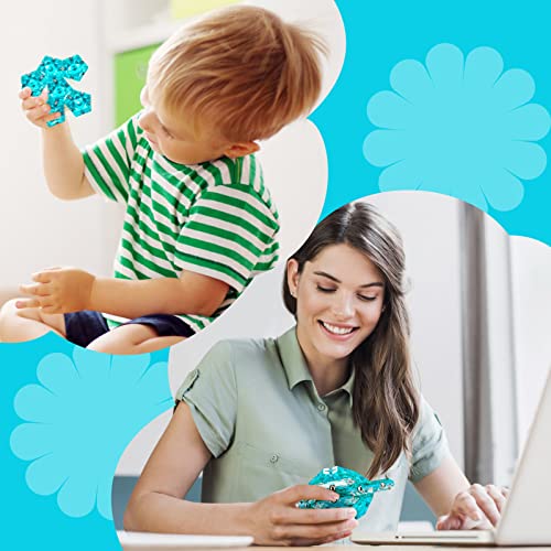 Roomyroc Magnetic Fidget Sphere - Pentagons Magnets Balls - 12 Piece Set - Crystal Lake Blue - Magnet Fidgets Toy - Creativity Beyond Imagination, Inspirational, Recreational, Desk Toys For Adults #TOP5