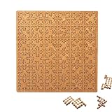 Fractal Tray Puzzles, Hard Difficult Wooden Jigsaw Puzzles for Adults, Unique Irregular Creative Labyrinth Impossible Difficult, Reverse Thinking Challenging No Image Puzzle(Hilbert Curve)