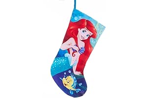 Kurt Adler Ariel Satin Stitch Christmas Stocking