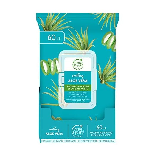 Petal Fresh Soothing Aloe Vera, Makeup Removing, Cleansing Towelettes,Gentle Face Wipes, Daily Cleansing, Vegan and Cruelty Free, 60 count