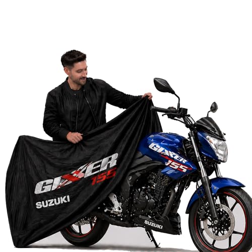 Image of Kayme Motorcycle Cover Waterproof Heavy Duty All Weather, Quad 4 Wheeler Cover Sun Rain Snow Protection (Mid-Black, Gixxer 155)