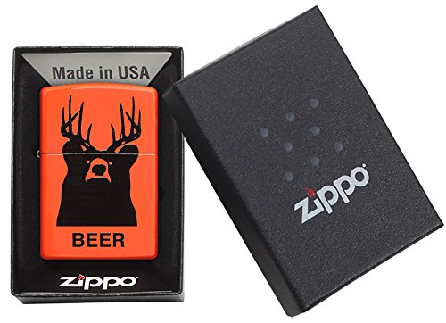 Encendedor Zippo Beer Bear Neon Orange bolsillo miniatura 5