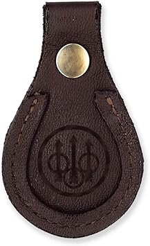 Beretta Trident Logo 7mm Rugged Leather Protective Barrel Rest Toe Pad, Brown