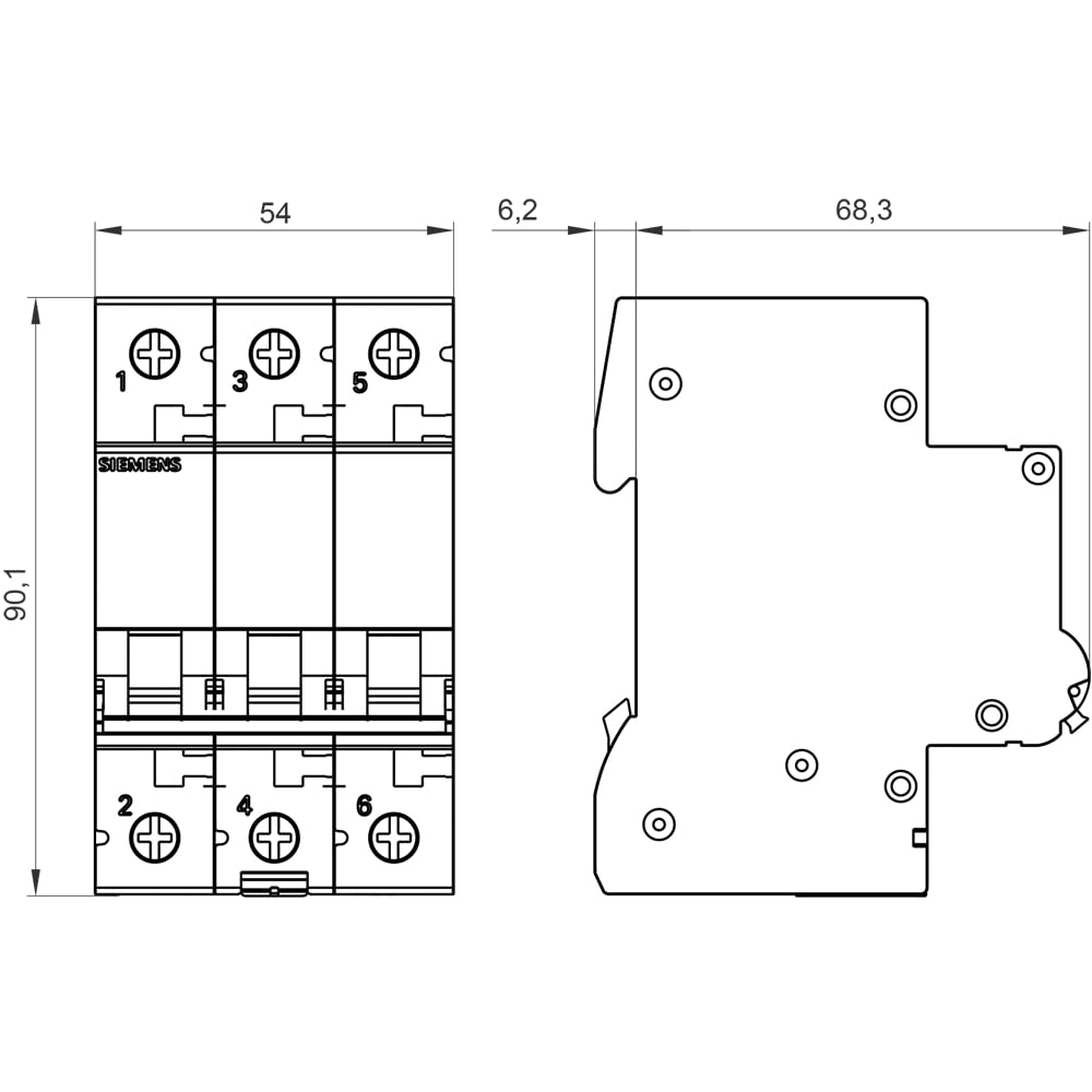 AUT.MAGNETOT.400V 6kA 3P C 63A