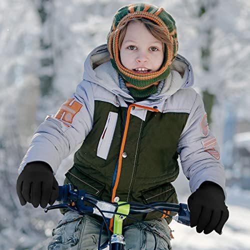 Bencailor 2 Pairs Kids Winter Touchscreen Running Gloves