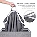 SONGMICS Sturdy Double Laundry Hamper with Lid, Removable Fabric Bag, 142L Large Clothes Hamper 2 Section, Laundry Basket with Handles for Closet, Laundry Room, Bedroom, Bathroom, Gray ULCB02G