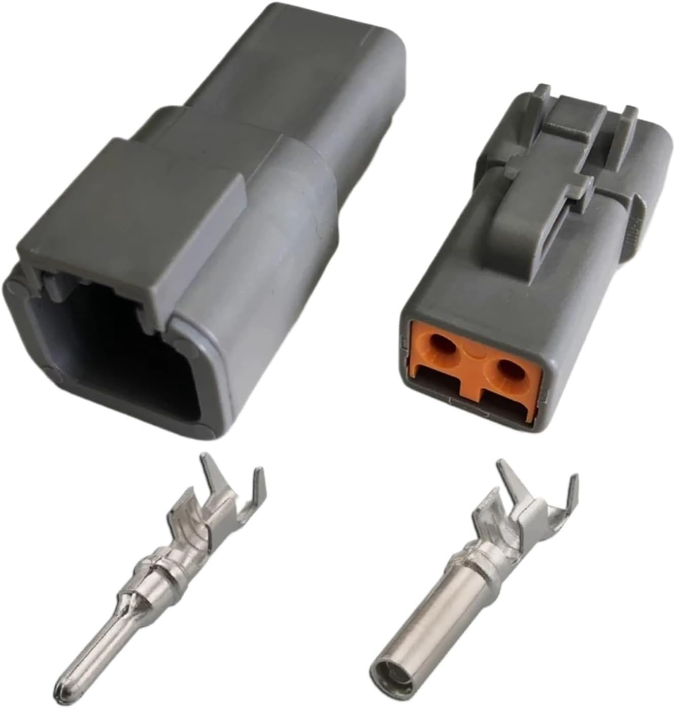 DTP04-2p Automotive Sealed Waterproof Connector 2p4p6p Harness Male/Female Plug High Current Spot/Socket BHUPWZE(2p,5sets)