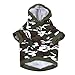 Army Green Camouflage Hoodie Pet Dog Clothes Camo Sweatshirt-M Size by KingWinX