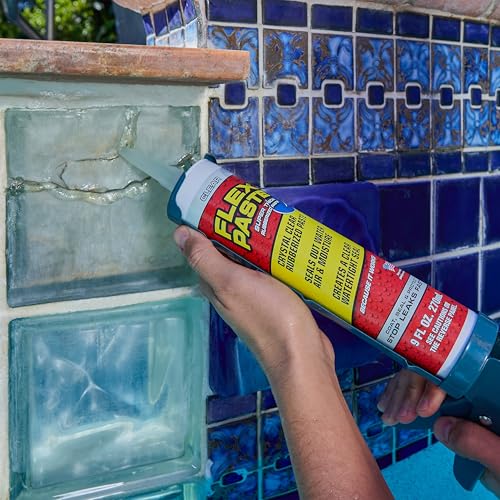 Image of Flex Paste, Waterproof Paintable Putty, Spackle Sealant, Fill Gaps Cracks Holes - Block Out Water and Air - UV Resistant - Walls, Drywall, EPDM, Concrete, Roof, RV Repairs, Clear, Cartridge