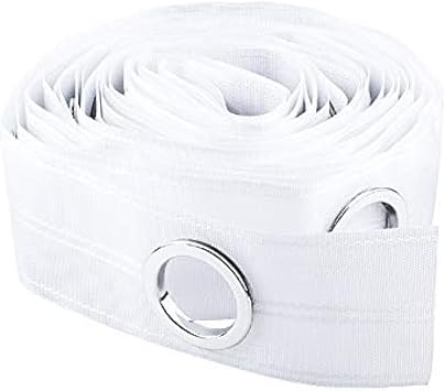 INCREWAY Curtain Tape, 10m 10.9Yards Drapery Curtain Heading Grommet Tape for Perforated Curtains Header DIY Decoration, White