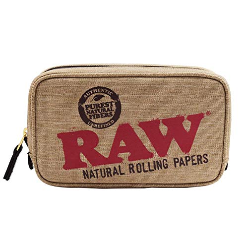 Raw Smell Proof Pouch for Smokers - Medium Size, Brown, M, Modern