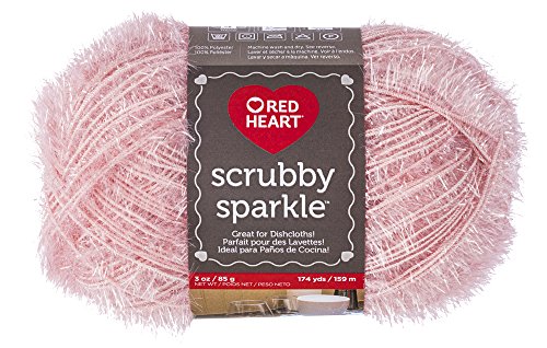 Image of Red Heart Scrubby Sparkle Yarn, Grapefruit
