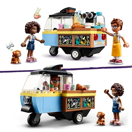Friends Furgoncino del Fornaio, Giochi per Bambine e Bambini da 6 Anni in su, Kit di Costruzioni con Cucina Giocattolo Mobile, Cibo, Mini Bamboline di Aliya e Jules e Figura Cane Aira 42606 - Lego - Immagine 2