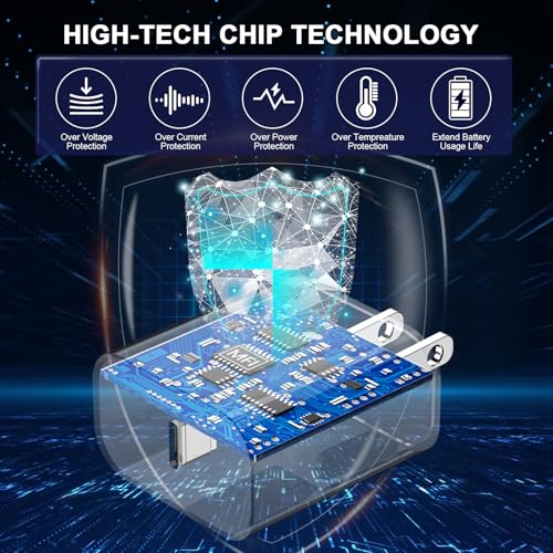 Image of iPhone11 12 13 14 Fast Charger,2Pack 20W iPhone Charger Fast Charging Block Adapter with 10FT USB-C to Lightning Data Sync Charging Cord for iPhone 14 13 12 11 Pro Max Xs Xr X 8