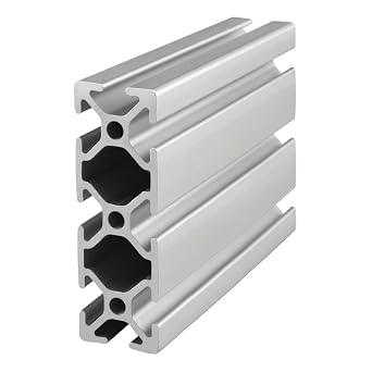 8020, 25-2576, 25 Series 25mm x 75mm T-Slotted Aluminum Extrusion DIY Extruded Linear Slot Bar Rail Metric 80/20 Clear Anodize, 762mm