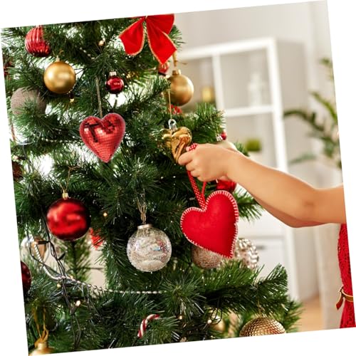 Colgante de bola espejada en forma de corazón roja, decoración para fiestas y discotecas, estilo retro, MERRYHAPY miniatura 5