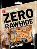 Zero Rawhide GEKNOTETER Knochen MIT Huhn 6CM 8ST 144G