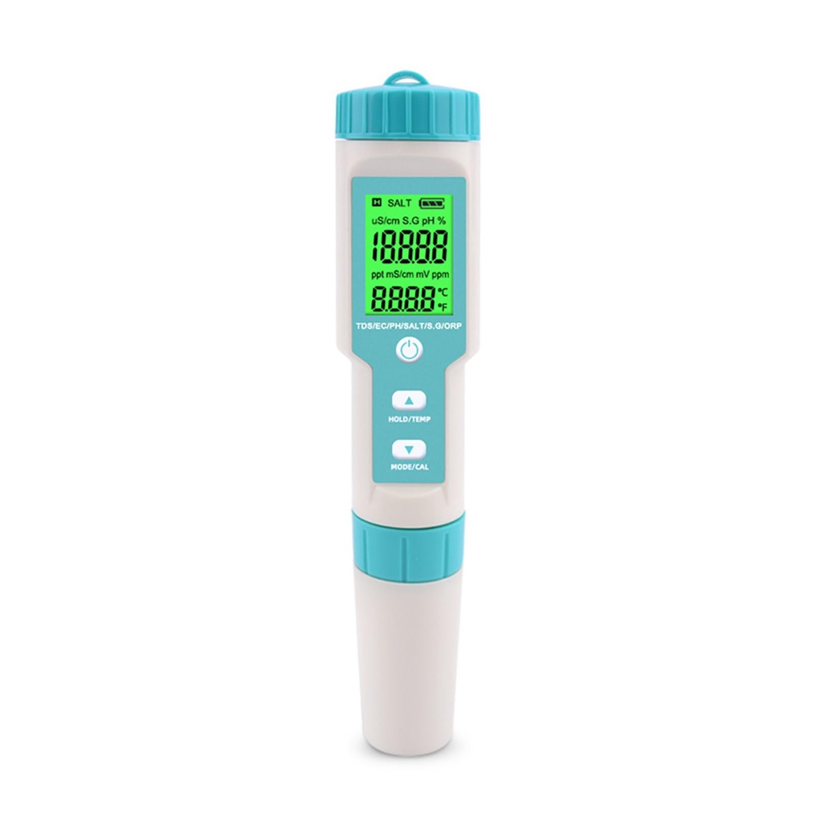Testeur De Ph De l'eau, 7 en 1 PH/TDS/EC/ORP/salinité/S. G/Compteur de température C-600 testeur de qualité de l'eau for l'eau Potable, ph-mètre d'aquarium Testeurs d'eau