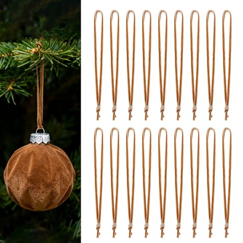 100Pcs Velvet Ribbon Ornaments Hangers - 0.12in Thin Hand-Tied Loops...