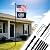 Acostop 10 FT Heavy Duty Flag Poles in Ground with 5 Pronges Base- Extra Thick Flag Pole Kit for Yard, Fit for 2 Flags- Windproof Ground Flag Poles for Outside House Residential or Commercial, Black