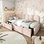 Pink With 2 Metal Storage Drawers