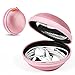 GLCON [Set of 2] Pink Portable Protection Hard EVA Case,Clamshell MESH Style Zipper Enclosure,Inner Pocket Durable Exterior Wired/Bluetooth Headset Earbud bag Lightweight Change Purse Small Hand Bag