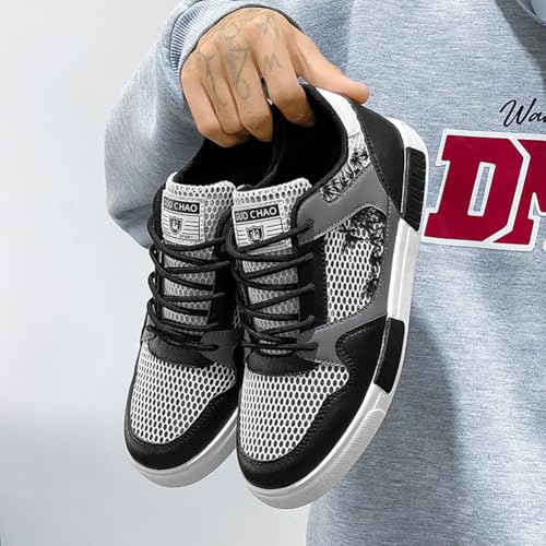 Image of Men's Fashion High Top Chinese Style Skate Sneakers Stylish Comfortable Skateboarding Road Running Walking Shoes