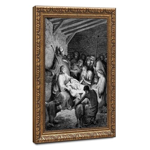 Impression sur toile Nativité Gustave Doré 61x91cm pour salon
