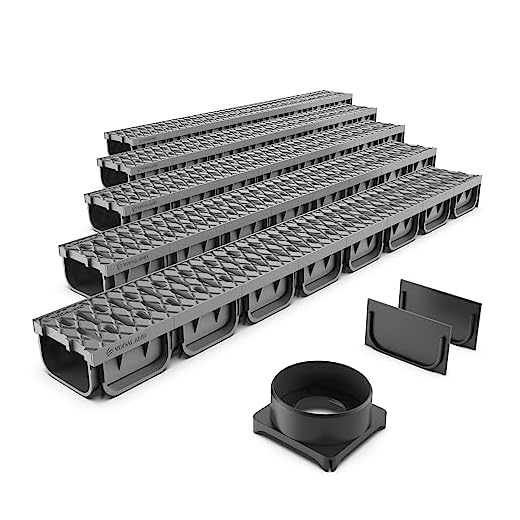 Standartpark - 4 Inch Trench Drain System With Grate - Gray - Spark 2 (5)