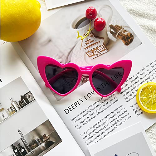 Ridering Women Fashion Goggle Heart Sunglasses Vintage Love Heart Shaped Sunglasses Cat Eye Mod Style Style Retro Glasses3