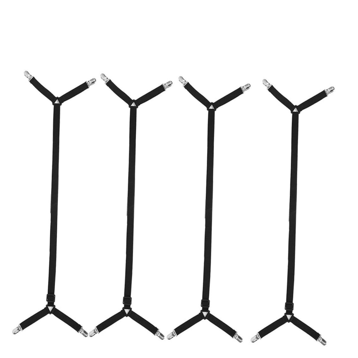 HOLIDYOYO 4 Clip Bed Sheet Fasteners Metal Bed Sheet Gripper Home Upholstery Tool