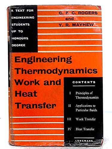 Engineering Thermodynamics : Work & Heat Transfer.: Amazon.co.uk: G F C ...