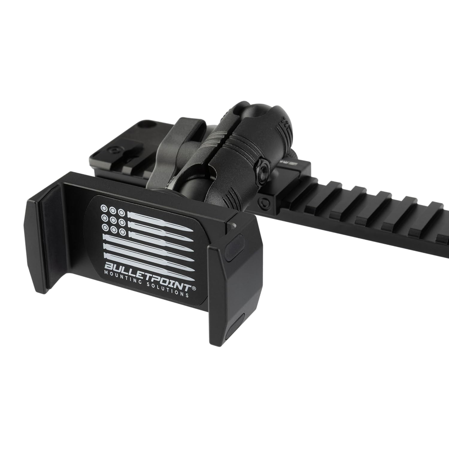 Bulletpoint Mounting Solutions Metallschiene im Picatinny-Stil mit universeller Handyhalterung + Action-Kamerahalterung, kompatibel mit Jeep Wrangler JL & Gladiator ab 2024