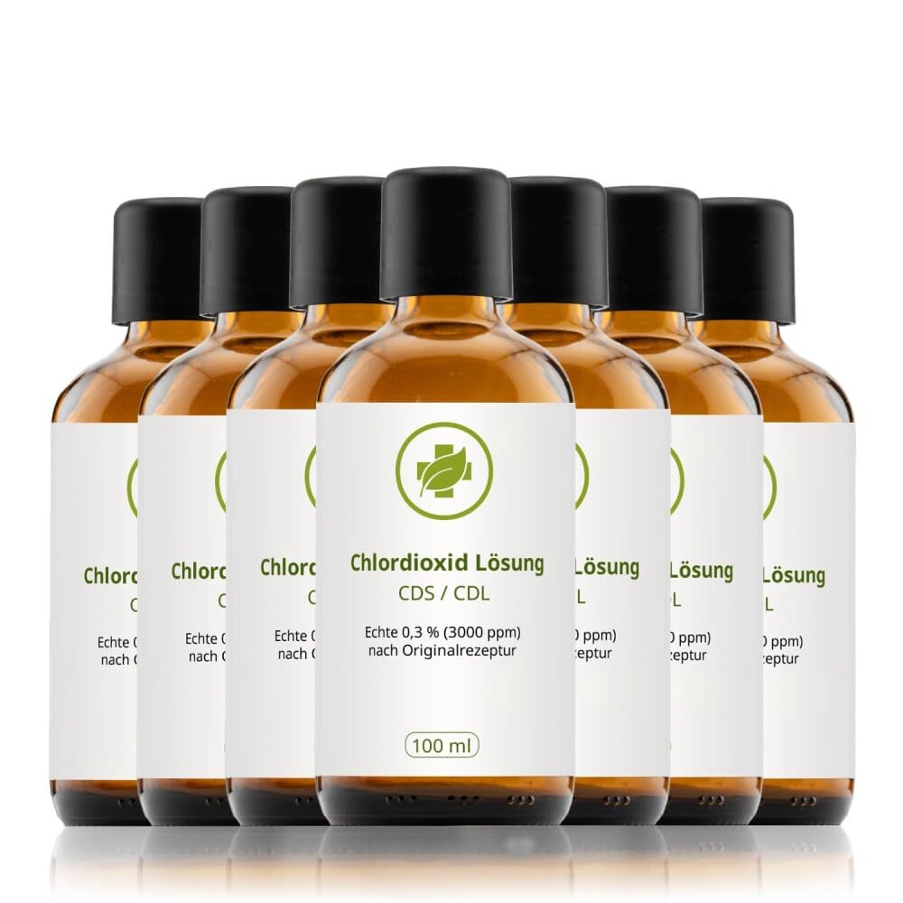 5+2 GRATIS - Chlordioxid Lösung (CDL) / Chlorine Dioxide Solution (CDs) 0,3% in Braunglas - nach Originalrezeptur - 100 ml - 1 Komponenten Chlordioxidlösung, Trinkwasserdesinfektionsmittel