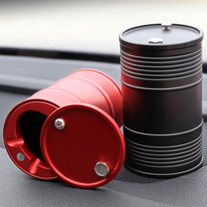 Image of Car Ashtray with Lid 3.85 Inch Compact Soot Collector Lightweight Smokeless Ash Holder Easy Clean for Vehicle Home and Outdoor Use