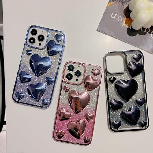 Coque iPhone 13 Pro antichoc silicone transparent paillettes or protectrice