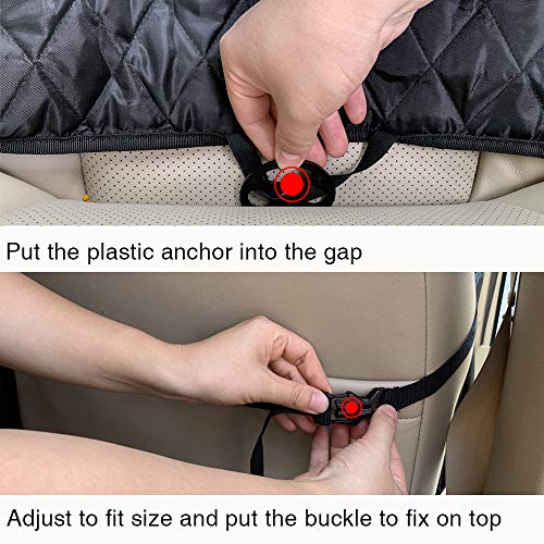 Amorus 2-In-1 Dog Car Seat Cover Pet Car Hammock Waterproof Cat Carrier Protector For Travel, Car Suv Protection Against Dirt And Pet Fur Seat Covers (Black) #TOP4