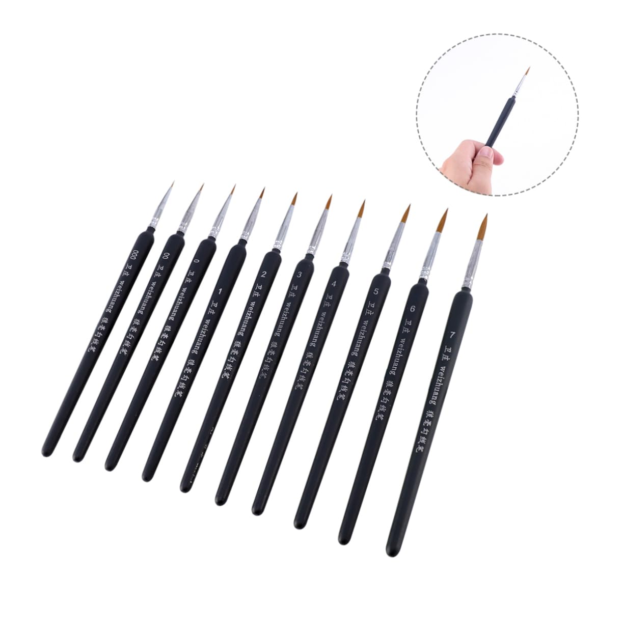 Operitacx 30piezas Pinceles De Detalle para Acrílica y Pinceles De Pelo Fino para y Manualidades para Diseño De Uñas y Facial