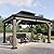Aoxun 10' x 12' Outdoor Wood Gazebo, Hardtop Gazebo with Galvanized Steel Double Roof, Permanent Wooden Pavilion with Ceiling Fan, for Patio, Garden, Deck, Cedar Wood
