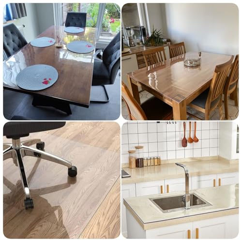 Film de protection de table transparent haute qualité en PVC clair angle droit - 8