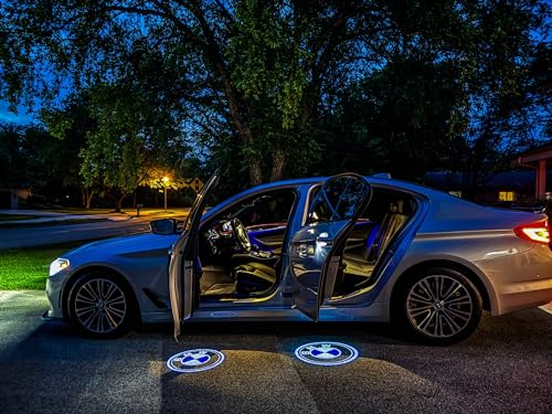 Generic Car Door Lights Logo. Logo LED Door Projector Lights - Compatible with 2, 3, 4, 5, 6, 7 Series & X1, X2, X3, X4, X5, X6, X7 Series Welcome Courtesy Shadow Lights., white