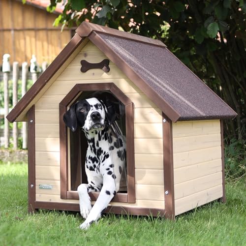 Kerbl Pet Hundehütte 4-Seasons, Hundehaus, 100x83x94cm, Holz, Kunststoff, Hunde, wetterfestes Dach, wärme- und kälteisoliert
