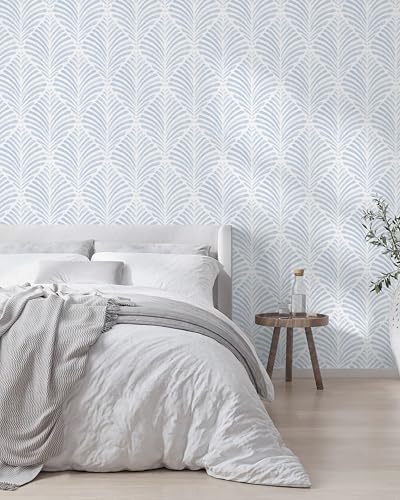 Safiyya Peel and Stick Wallpaper Boho Contact Paper 17.3"x196" Blue Geometric Modern Wall Paper Self Adhesive Removable Wallpaper for Bedroom Vinyl Rolls Safiyya Peel and Stick Wallpaper Boho Contact Paper 17.3"x196" Blue Geometric Modern Wall Paper Self Adhesive Removable Wallpaper for Bedroom Vinyl Rolls