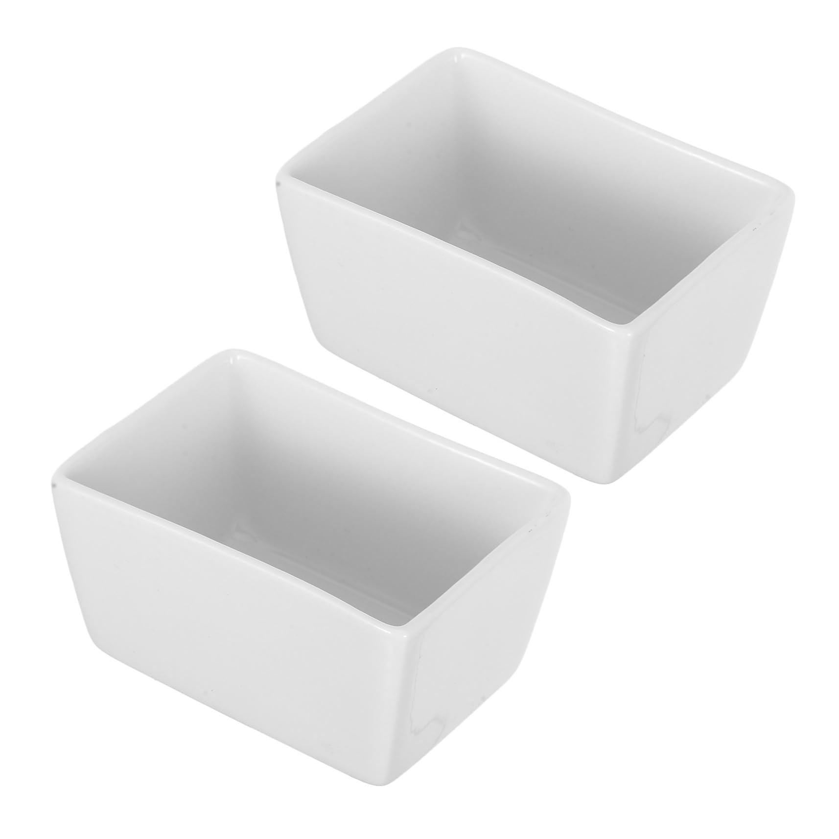 Boîte à sucre céramique blanche Lurrose : lot de 2 contenants rectangulaires de cuisine