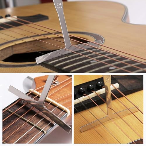 Image of HASTHIP 25 in 1 Guitar Repair Tool Kit, Guitar Maintenance & Setup Tool Kit, Fret Ruler, Radius Gauges, Nut & Fret Files, String Winder & More, with Organizer Bag