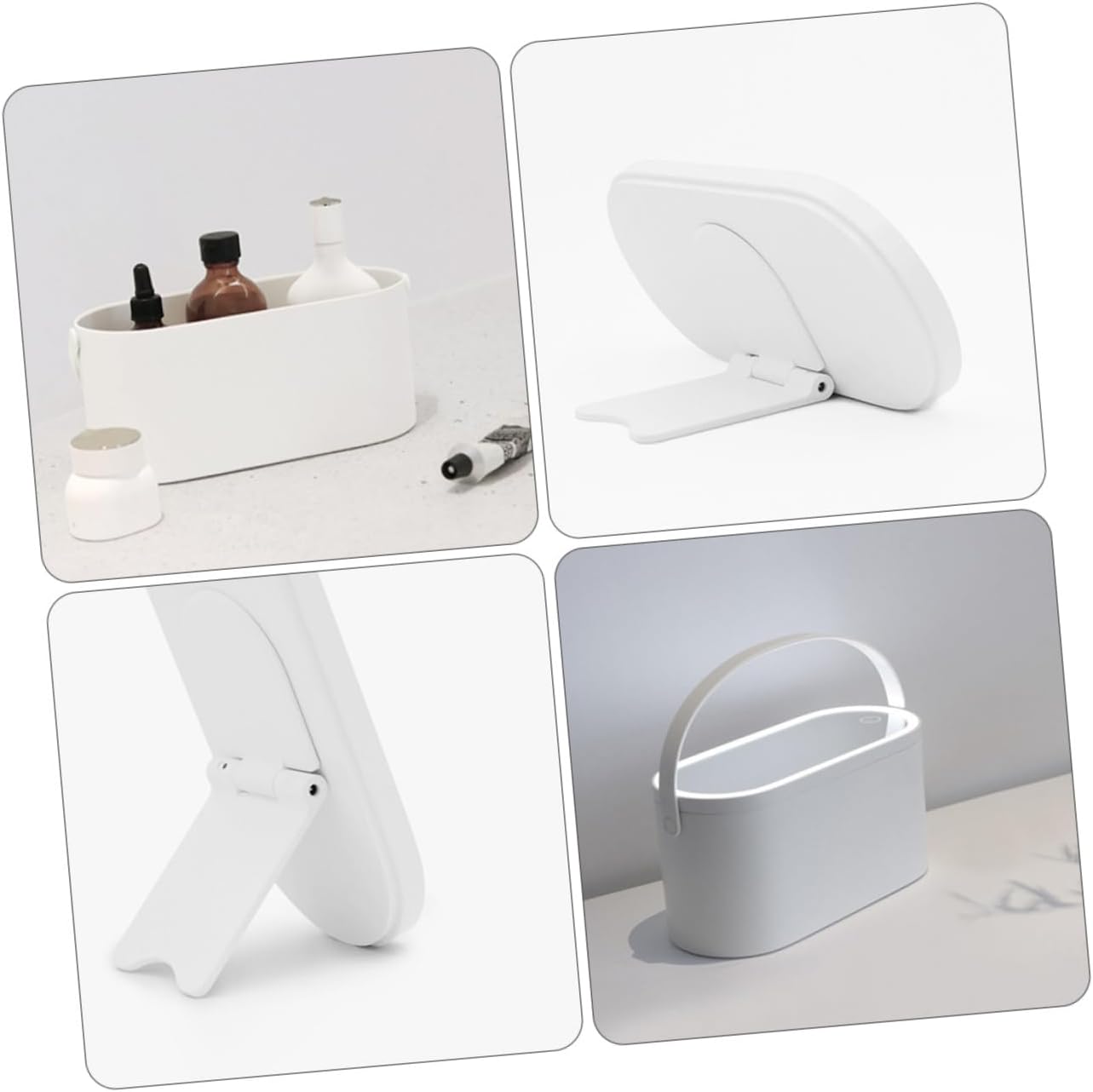 1pc Portable Led Lighted Makeup Storage Case with Mirror Multifunctional Travel Cosmetic Organizer for Outdoor Activities and Camping for Friends