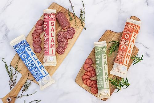 Foustman's Salami Variety 3-Pack (Beef, Turkey & Lamb) Artisan, Nitrate-Free, Naturally Cured #TOP1