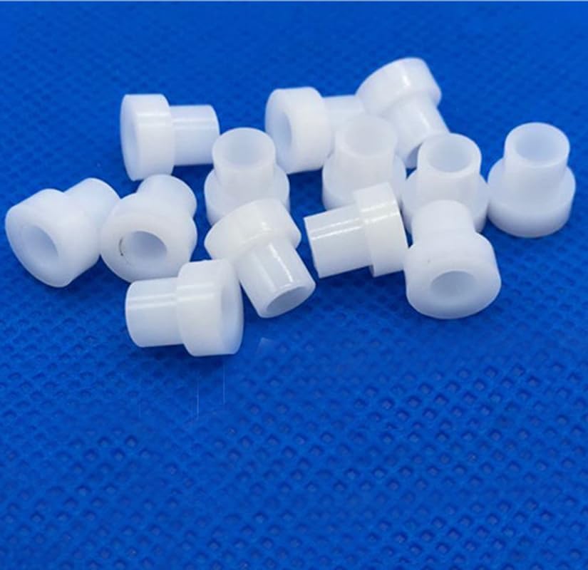 50Pcs 5mm Inside Diameter T-Type Insulating Gaskets Nylon Plastic Step Transistor Washers Casing Retaining Ring Gasket Washer - (Inner Diameter: 5mm)